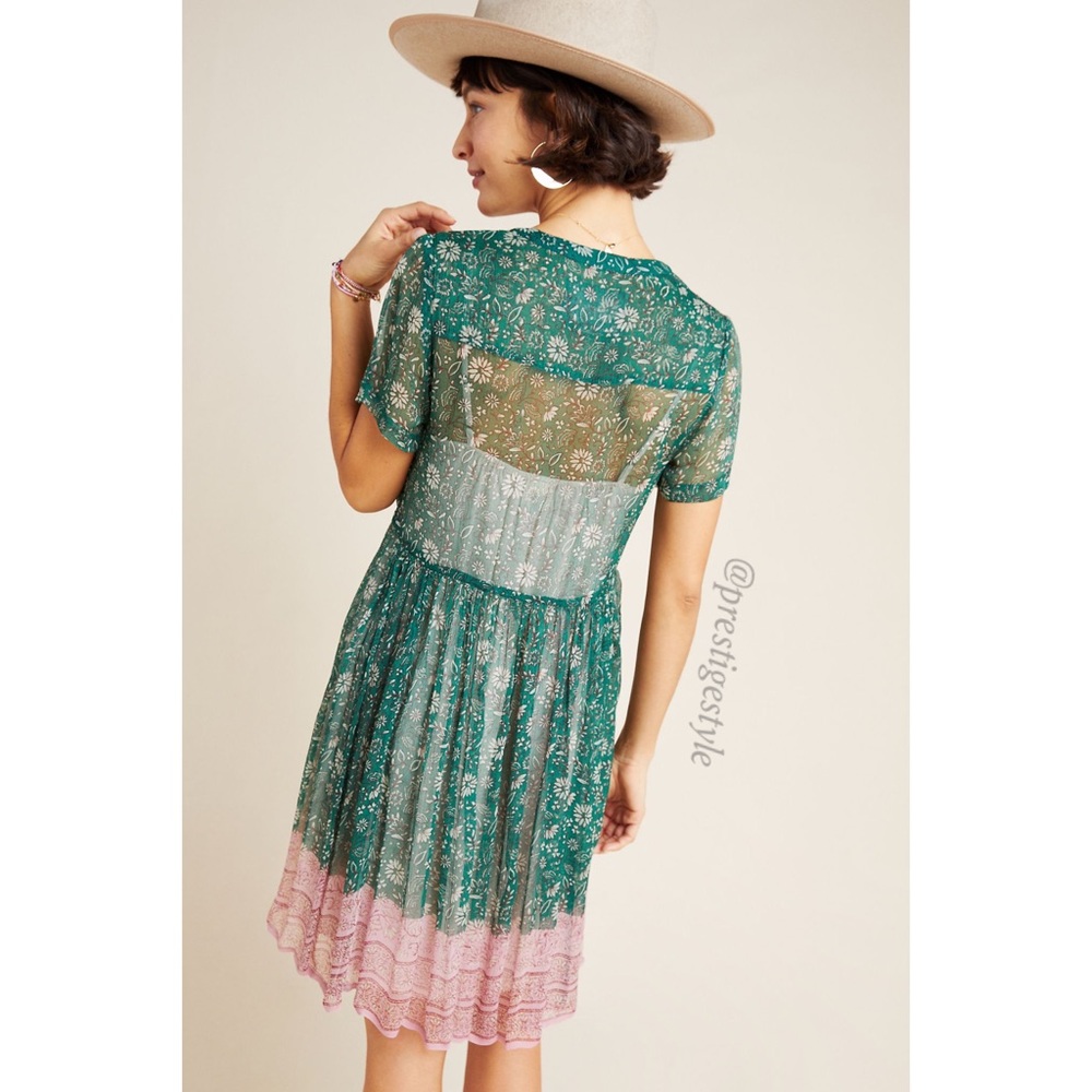 HTF Anthropologie Adrian Sheer Tunic Dress - Picture 6 of 9